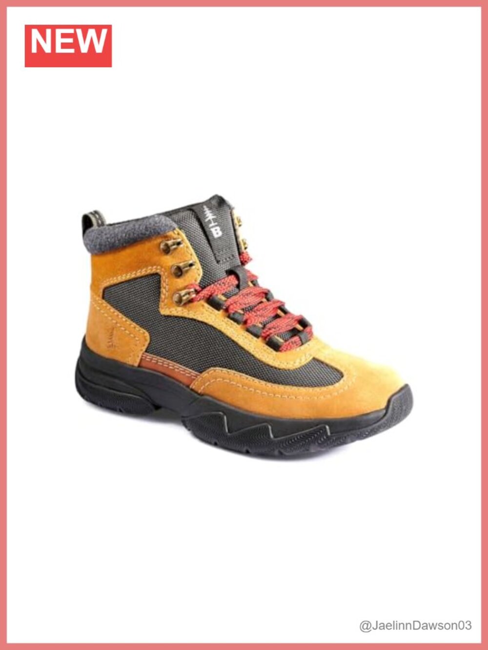 Water Resistant Lace Up Hiking Boots Cushioned Insole